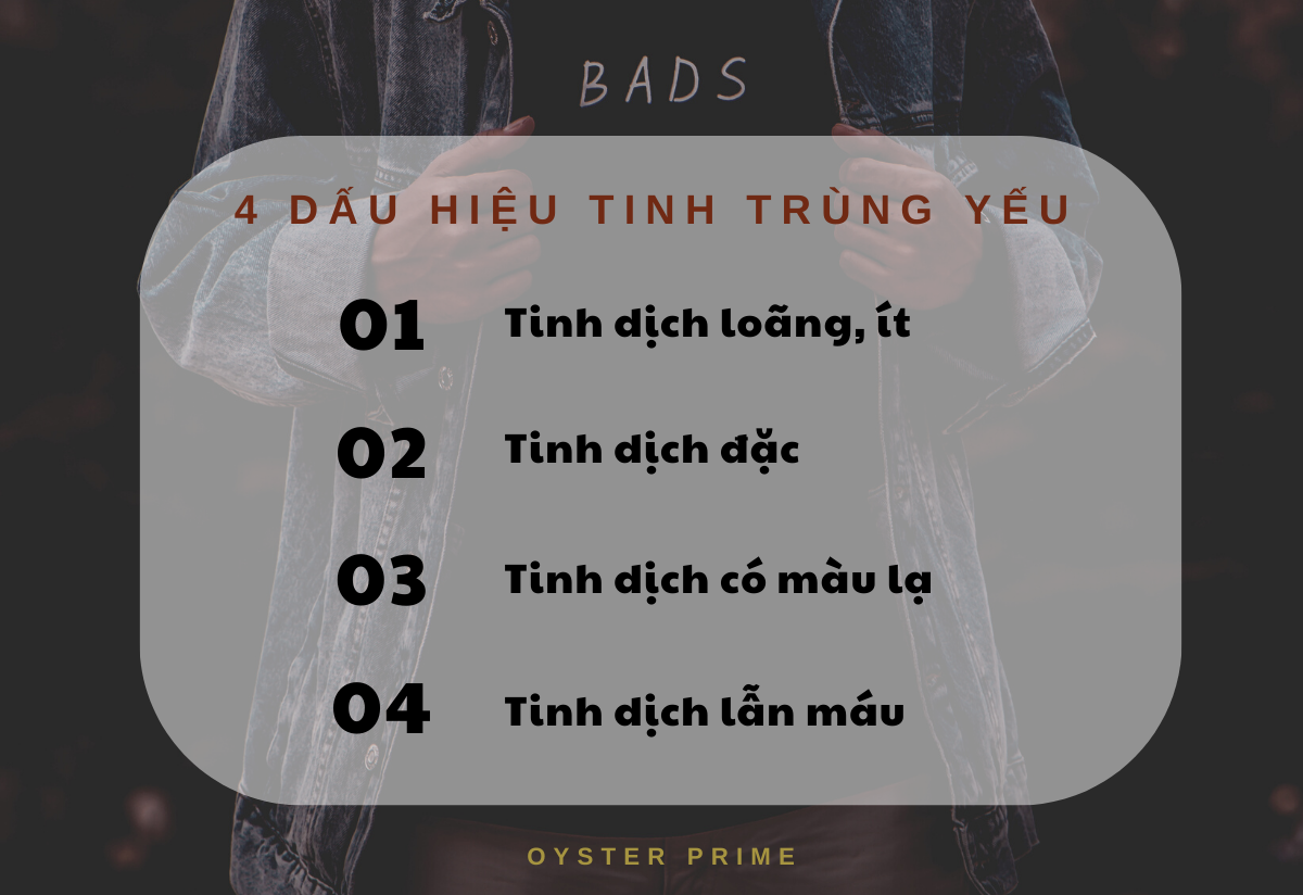 thực phẩm tăng chất lượng tinh trùng